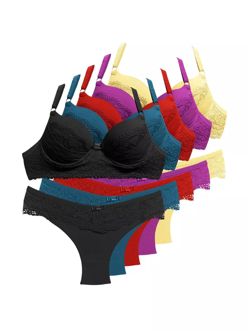 Conjunto de Lingerie Calcinha e Sutiã com detalhes em Renda